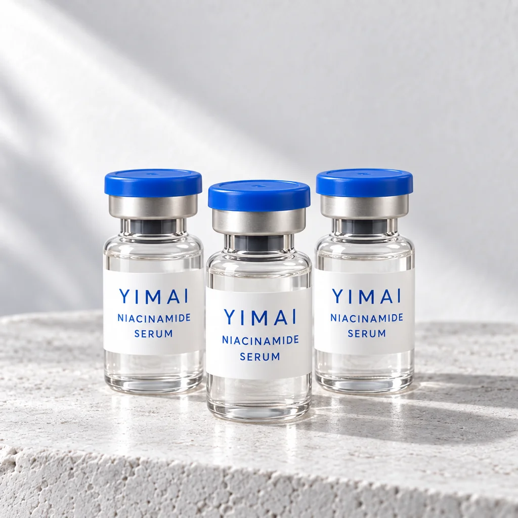 YIMAI Niacinamide Serum Vials packaging concept